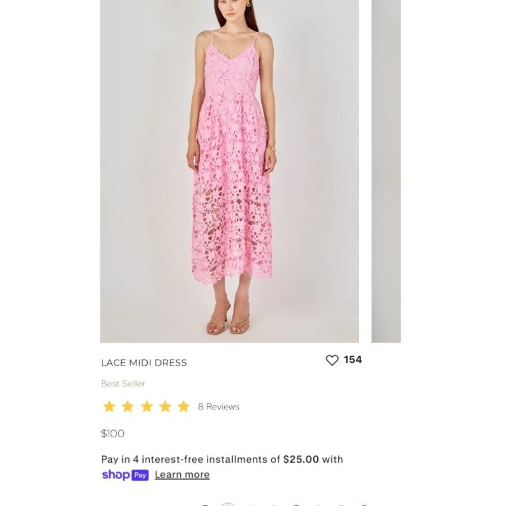LACE MIDI DRESS - Picture 7 of 8